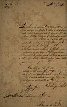 Cópia de ofício N.4 enviado por Luís de Saldanha da Gama Melo e Torres Guedes de Brito (1801–1837...