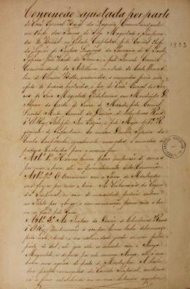 Convenção de 19 de novembro de 1823 ajustada por Carlos Frederico Lecor (1764-1836), o Barão da L...