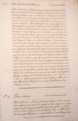 Cópia de ofício enviado por Luiz Moutinho de Lima Álvares e Silva (1792-1863) para Manuel Rodrigu...