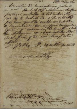 Circular enviada para o Marques de Maceió em 21 de outubro de 1828, comunicando que o Imperador m...