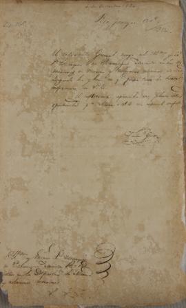 Despacho enviado por Tomás Guido (1788 – 1866) ao Marquês de Paranaguá (1769-1846), em 15 de junh...