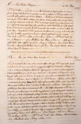 Cópia de Ofício enviado por Luiz Moutinho de Lima Álvares e Silva (1792-1863) para João Antônio P...