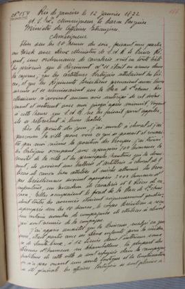 Despacho nº 154, de 12 de janeiro de 1822, de Jean-Baptiste Maler (s.d.), Cônsul-geral da França ...