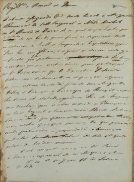 Minuta do despacho de 18 de setembro de 1830, endereçado ao Barão de Daiser, em resposta a nota e...