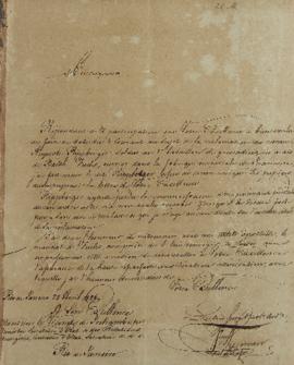 Despacho de 28 de abril de 1826, de Karl Wilhelm von Theremin, Cônsul-geral da Prússia no Brasil,...