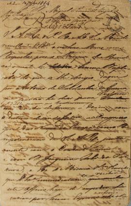 Ofício nº.2 de 10 de julho de 1814, endereçado a Miguel Pereira Forjaz (1769-1827), abordando, de...