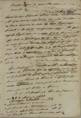 Circular enviada em 6 de maio de 1828, para o Marques de Taubaté, Manuel Rodrigues Gameiro Pessoa...