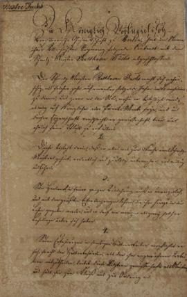 Cópia de contrato de 20 de abril de 1821, sobre o pagamento de pensão à esposa de Balthazar Fuchs.