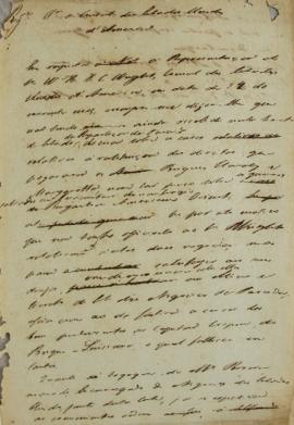 Minuta de 24 de janeiro de 1831, endereçada a William Henry DeCourcy Wright, cônsul dos Estados U...