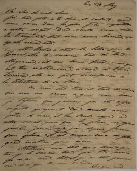 Carta original, sem indicação de autoria, enviada a Sir Charles Stuart (1779-1845), Barão de Roth...