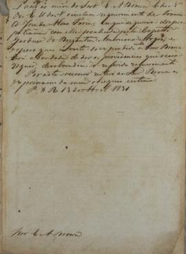 Minuta de carta de 13 de abril de 1831, endereçada a Ethan Allen Brown (1776-1852), encarregado d...