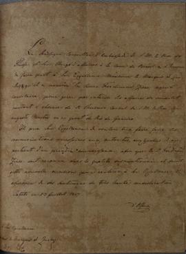 Despacho de 23 de julho de 1827, de D’Olfers, encarregado dos negócios da Prússia, dirigido a Joã...