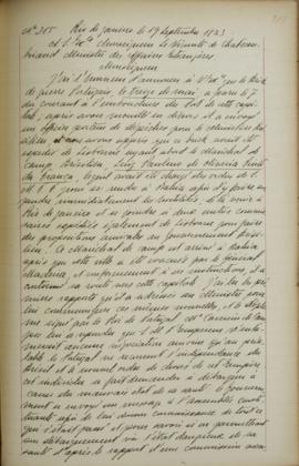 Despacho de 19 de setembro de 1823, de Jean-Baptiste Maler (s.d.-s.d.), cônsul-geral da França no...