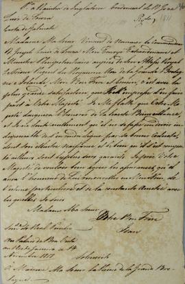 Nota diplomática de Gabinete escrita por D. João VI (1767-1826) em 14 de novembro de 1811 enviada...