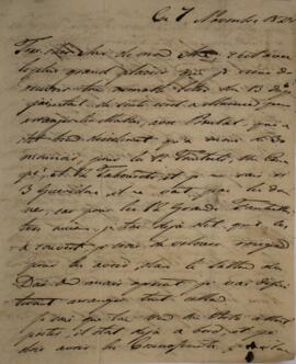 Carta original, sem indicação de autoria, enviada a Sir Charles Stuart (1779-1845), Barão de Roth...