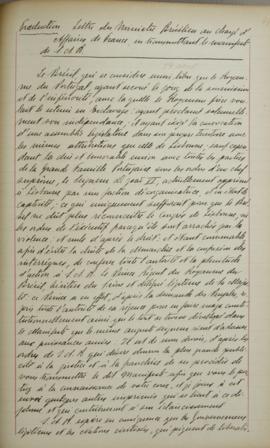 Despacho de 14 de agosto de 1822, de José Bonifácio de Andrada e Silva (1763-1838), ao cônsul ger...