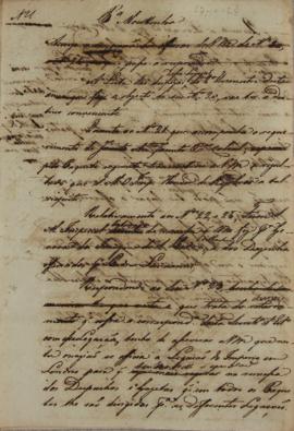 Despacho enviado para Luiz Moutinho Lima Alvares e Silva (1792-1863) em 27 de outubro de 1828 faz...
