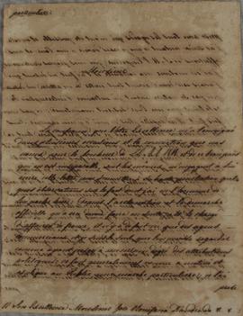 Oficio remetido por Wenzel Philipp Leopold (1784-1851), Barão de Mareschal, a José Bonifácio de A...