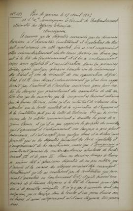 Despacho de 17 de abril de 1823, de Jean-Baptiste Maler (s.d.-s.d.), cônsul-geral da França no Br...
