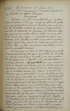 Despacho de 3 de fevereiro de 1823, de Jean-Baptiste Maler (s.d.), cônsul-geral da França no Bras...