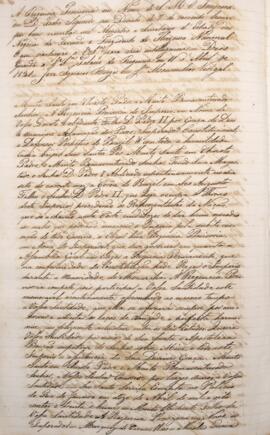 Cópia de despacho enviado por José Inácio Borges (1770-1838), para o Monsenhor Francisco Corrêa V...