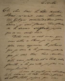 Carta original, sem indicação de autoria, enviada a Sir Charles Stuart (1779-1845), Barão de Roth...