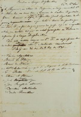 Circular enviada ao corpo diplomático em 31 de outubro de 1831, na qual a regência convoca Assemb...