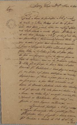 Ofício de 27 de novembro de 1822, enviada por Rodrigo José Ferreira Lobo (1768-1843) para Álvaro ...