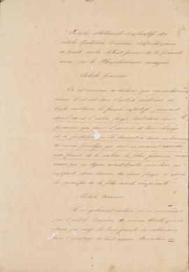 Adicionais e Declarativos dos Artigos 4º, 13º e 14º do Tratado celebrado no dia 08 de Janeiro de ...