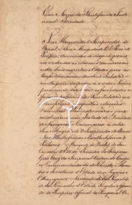 Tratado de Amizade, Navegação e Comércio assinado no Rio de Janeiro em 9 de julho de 1827, entre ...