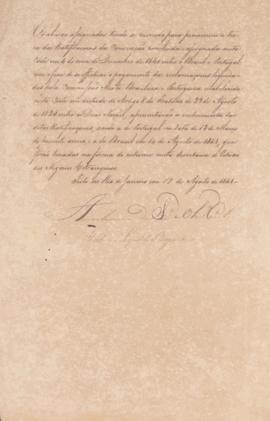 Ata, datada de 19 de agosto de 1841, relativa à troca das ratificações da Convenção de 04 de deze...
