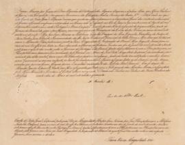 Carta de plenos poderes a Ildefonso Leopoldo Bayard (1785-1856), datada de 22 de maio de 1840, co...