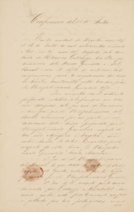 Protocolo de Conferência ocorrida nos dias 13, 14 e 15 de julho de 1853 entre o Império do Brasil...